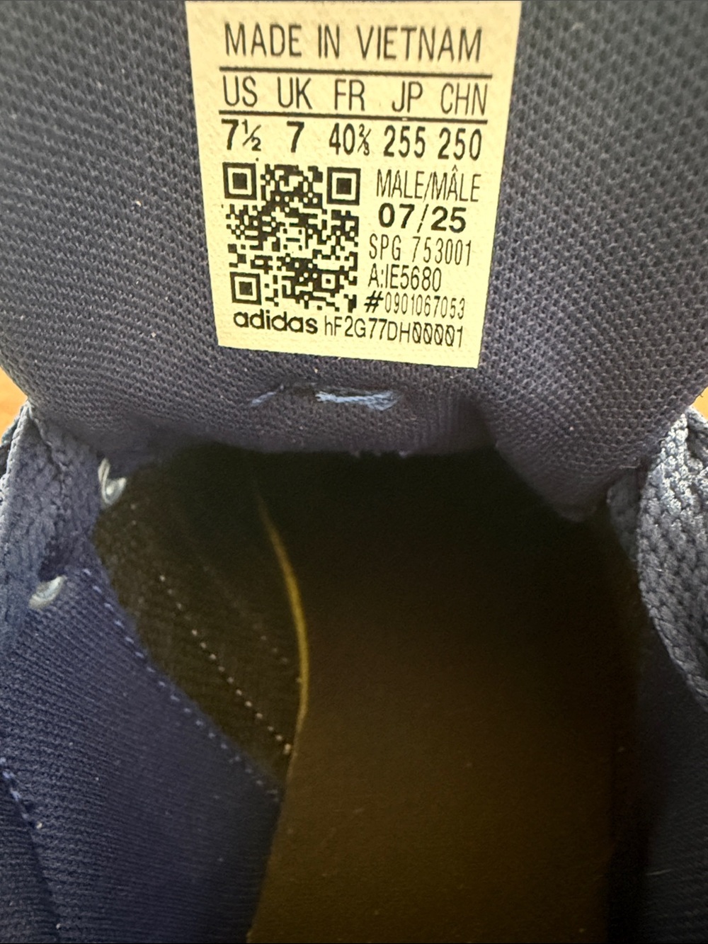 Adidas Navy and White Athletic Shoe - Picture 2 of 5